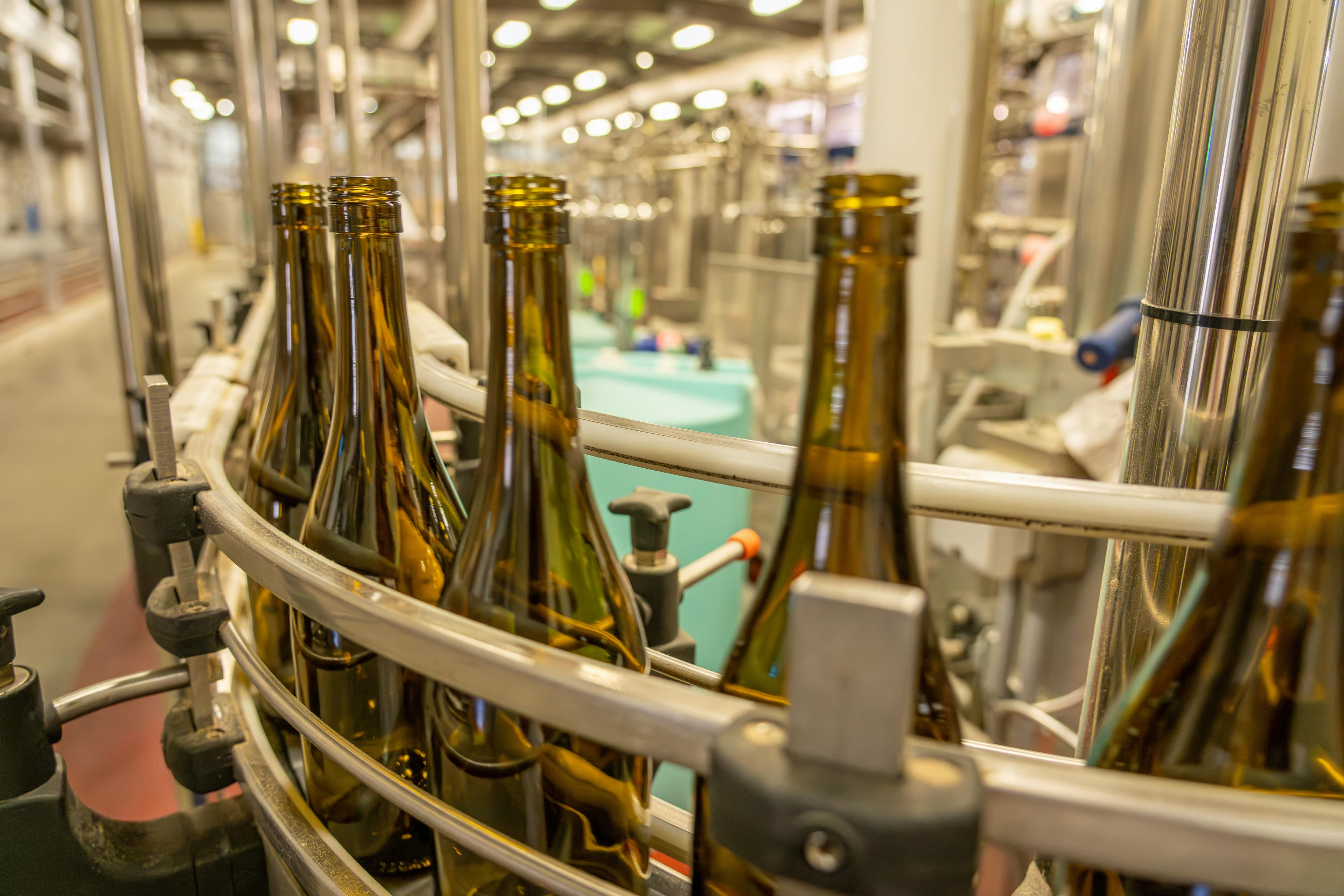Food and beverage bottling and packaging production line